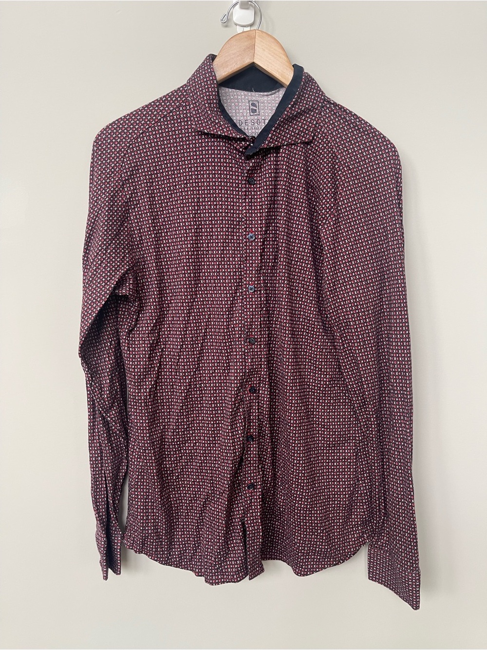 Desoto | Men’s Collared Button Front Shirt Cotton Jersey